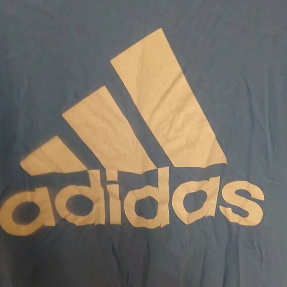 Adidas Logo Tee Golf Short Sleeve Cotton Shirt Mens Sz M Blue Style #ADVR2000 - Picture 4 of 14